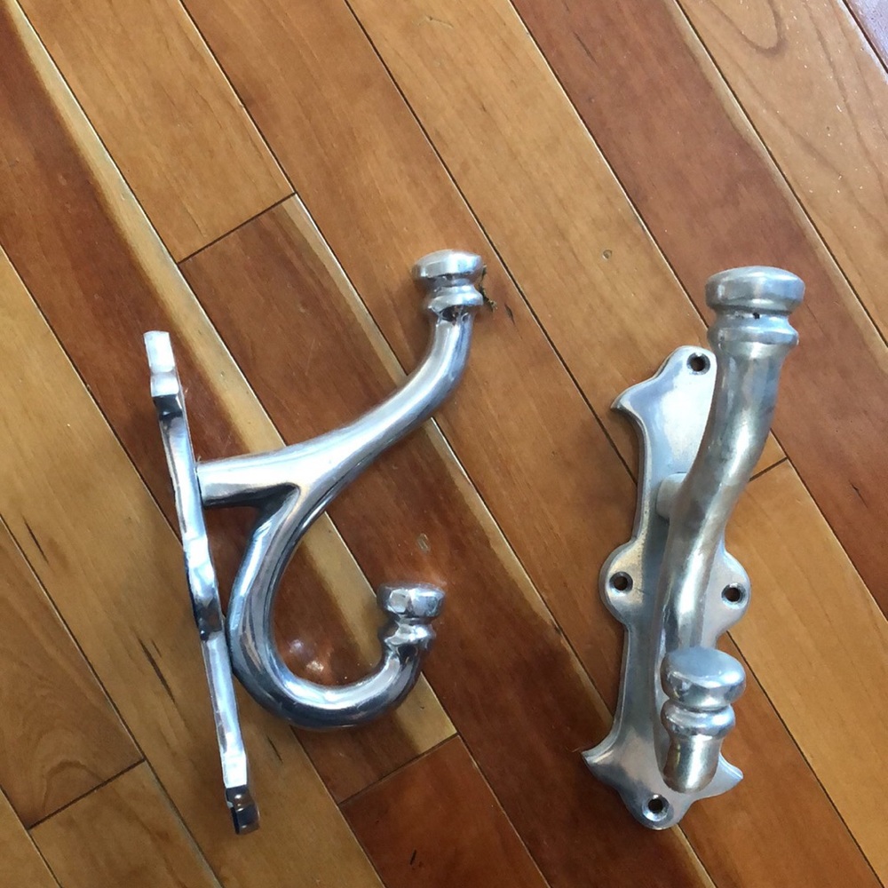 Silver decorative hooks